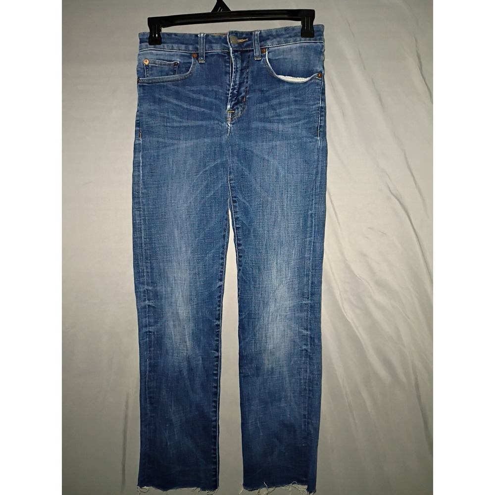 American Eagle Jeans Mens 28x34 (28x31) Blue Denim Flex Relaxed Straight Raw Hem